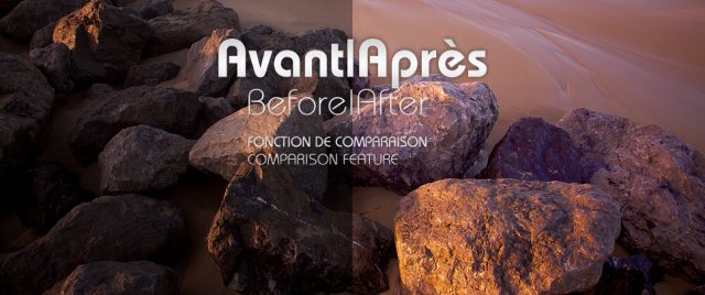 Before|After processing comparison feature